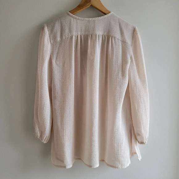 Babaton by Aritzia, Allan Semi Sheer Tie Front Blouse - Picture 3 of 13
